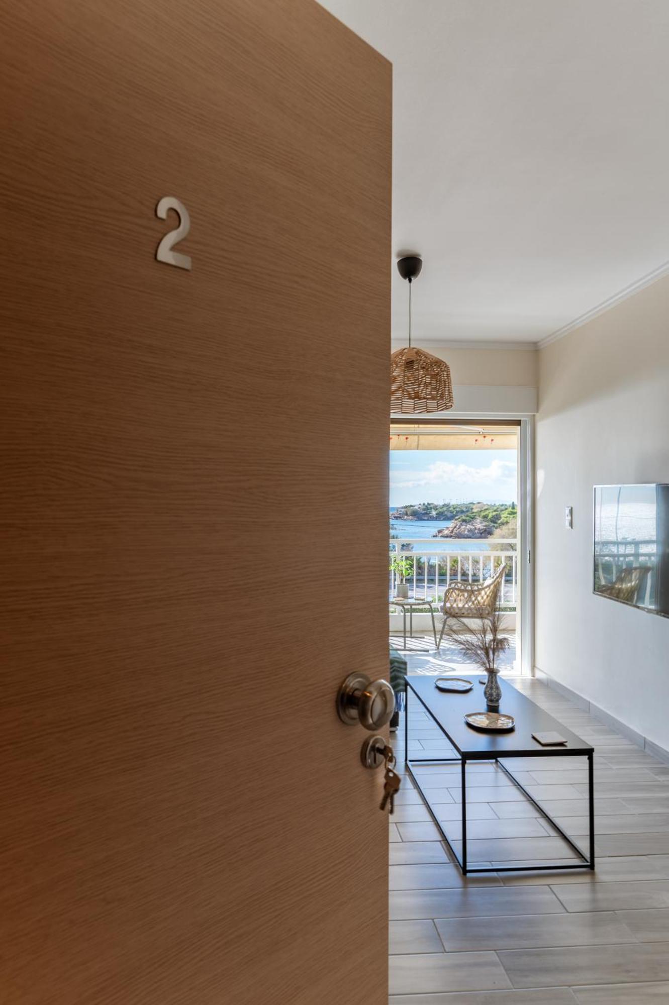 Amazing Sea View Apartment Kalivia Thorikou Eksteriør billede